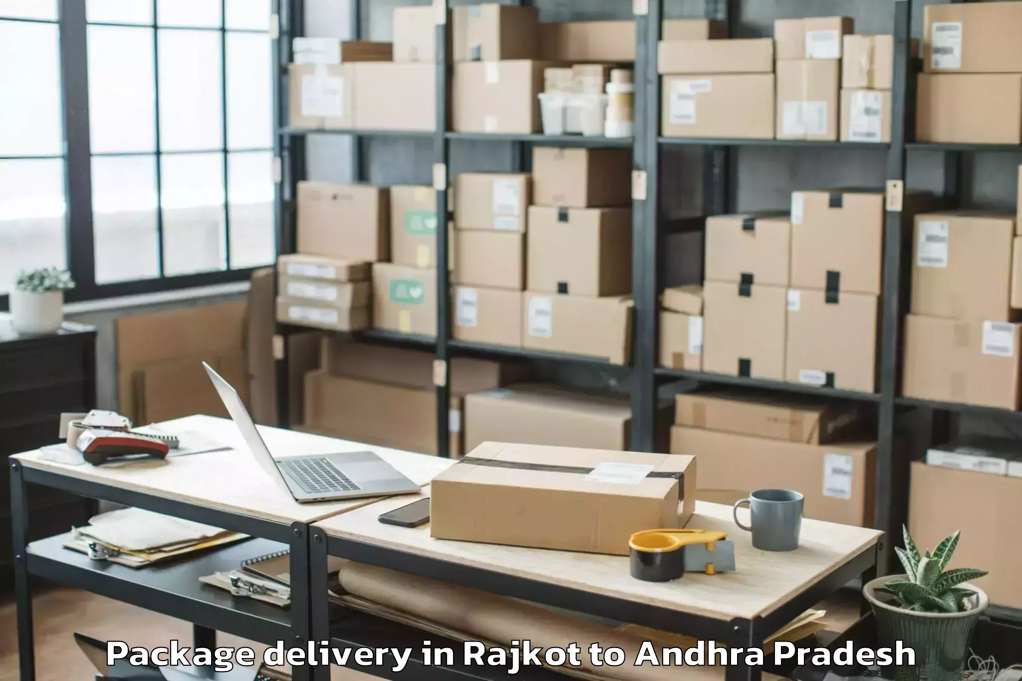 Reliable Rajkot to Simhadripuram Package Delivery